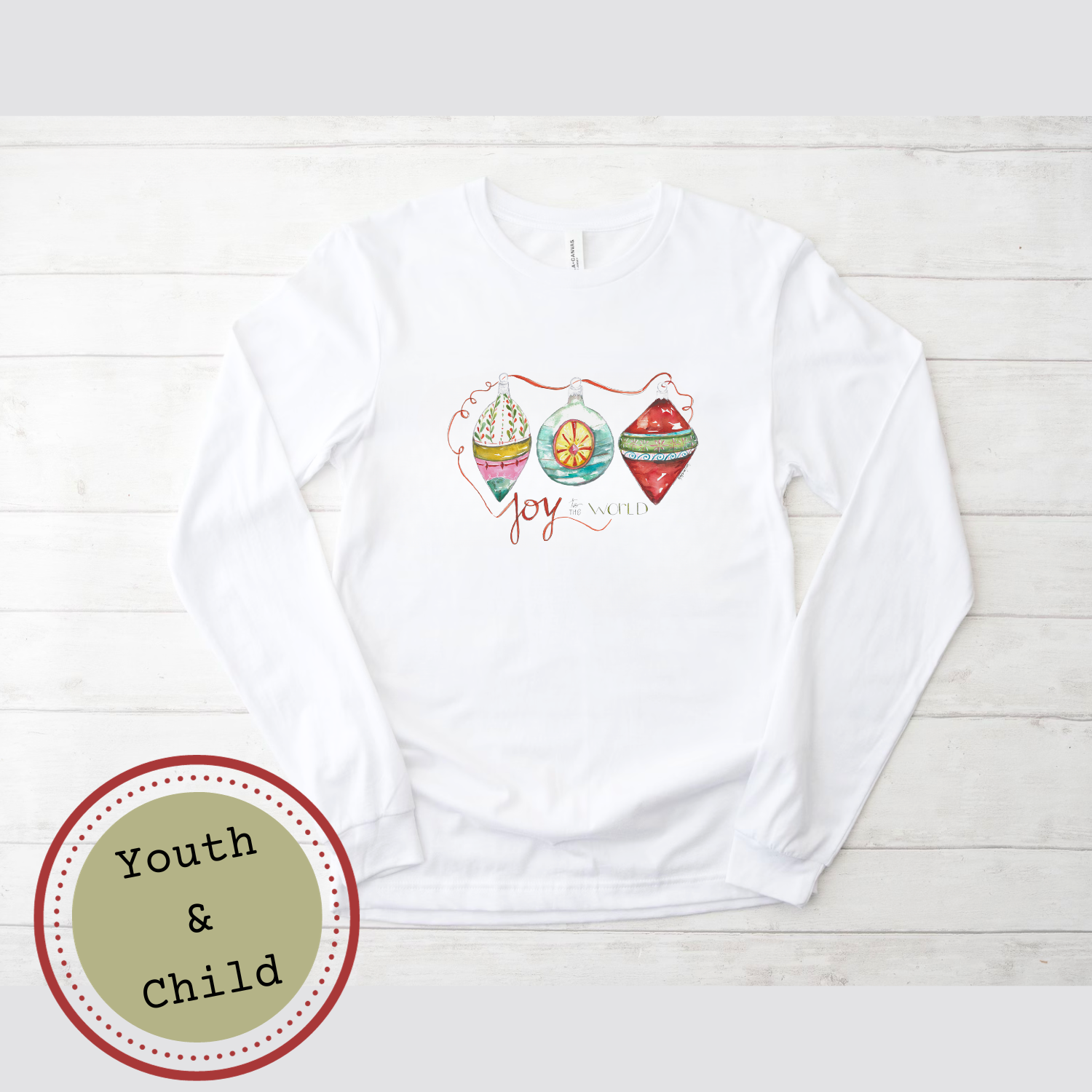 Ornament Joy Child & Youth Long Sleeve Shirt
